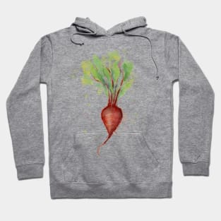 Red Beet Watercolor Hoodie